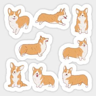 corgi pack Sticker